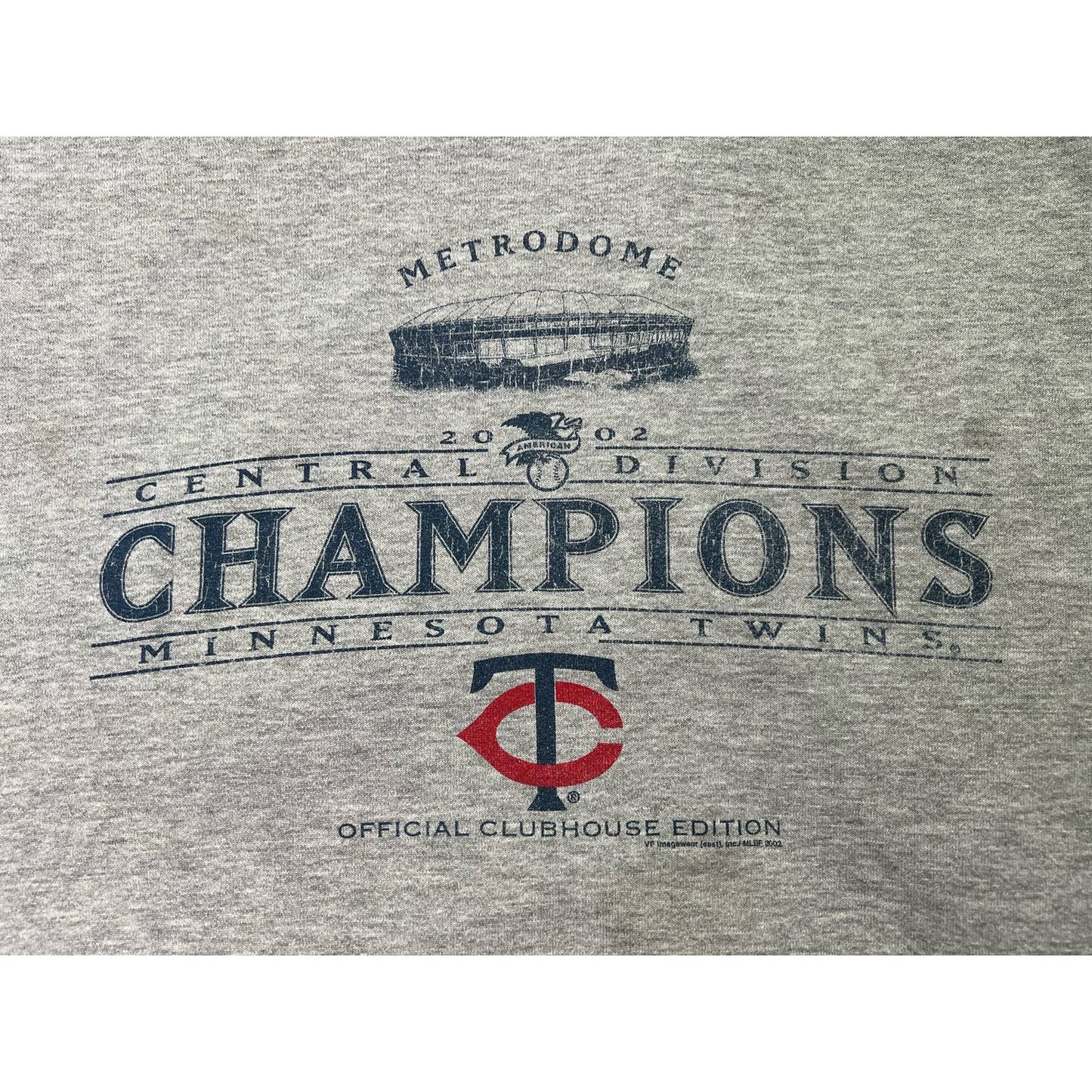 Vintage 2002 Minnesota Twins Champions Pullover Crewneck Sweatshirt 2XL