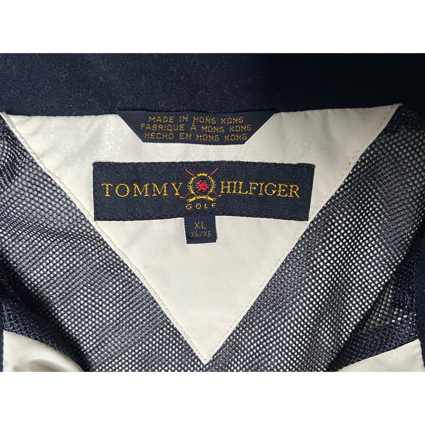 Vintage Tommy Hilfiger Mesh Lined Lightweight Full Zip Windbreaker Jacket XL