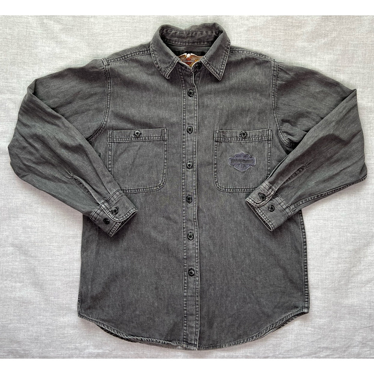 Vintage Harley Davidson Washed Button Up Shirt Women's Small