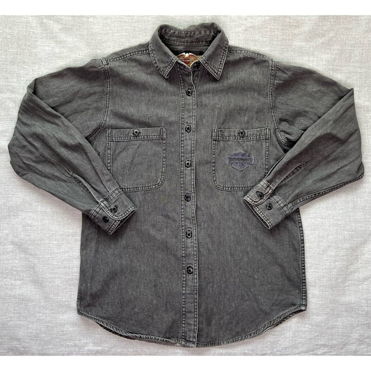 Vintage Harley Davidson Washed Button Up Shirt Women's Small