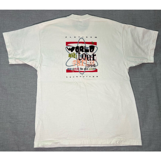 Vintage 1996 Platinum Technology World Tour Tech T-Shirt Large