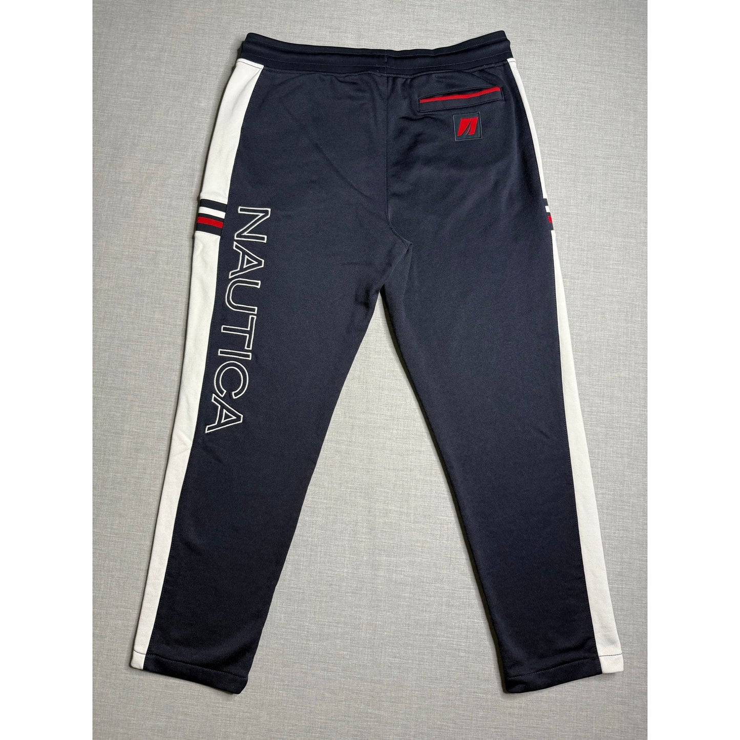 Nautica Side Stripe Wide Leg Baggy Sweatpants Large