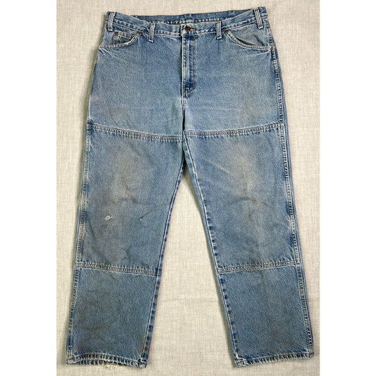 Dickies Double Knee Light Wash Workwear Jeans 38x30