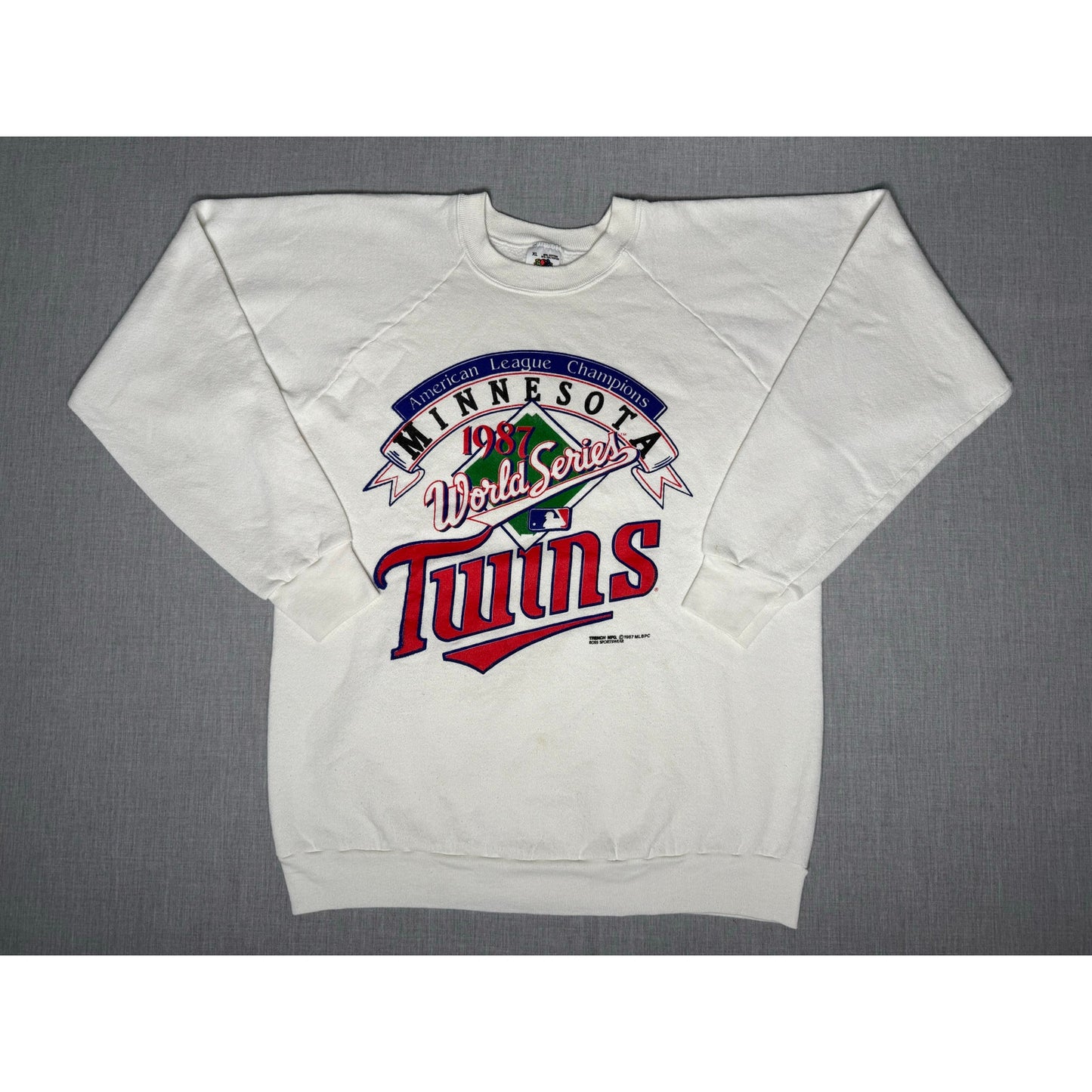 Vintage 1987 Minnesota Twins World Series Pullover Crewneck Sweatshirt XL