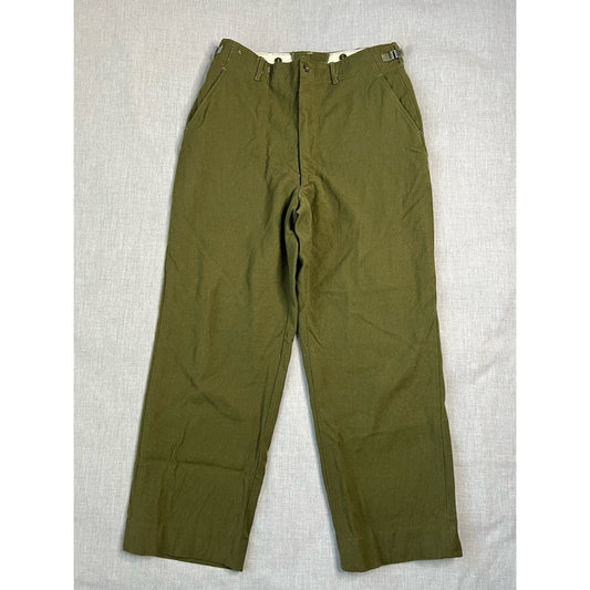 Vintage 1950s Korean War Wool Army Field Trousers M-1951 Regular Medium