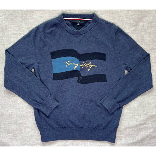 Tommy Hilfiger Embroidered Logo Pullover Crewneck Sweater Small