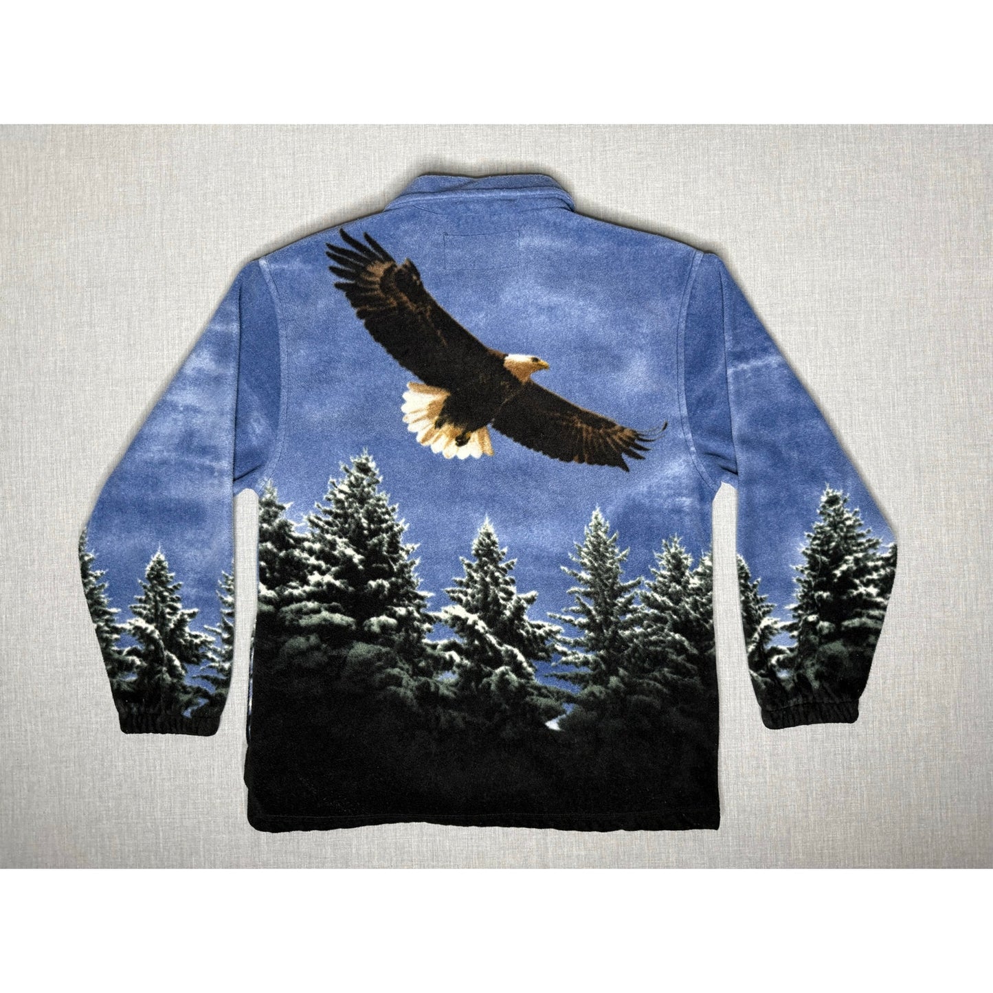 Trail Crest Eagle Nature Full Zip Fleece Sweatshirt Medium