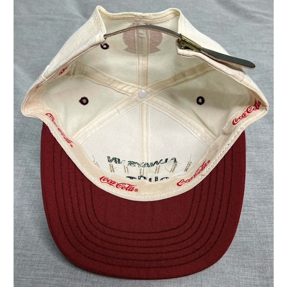 Vintage 90s Coca-Cola Always In Houston Adjustable Hat