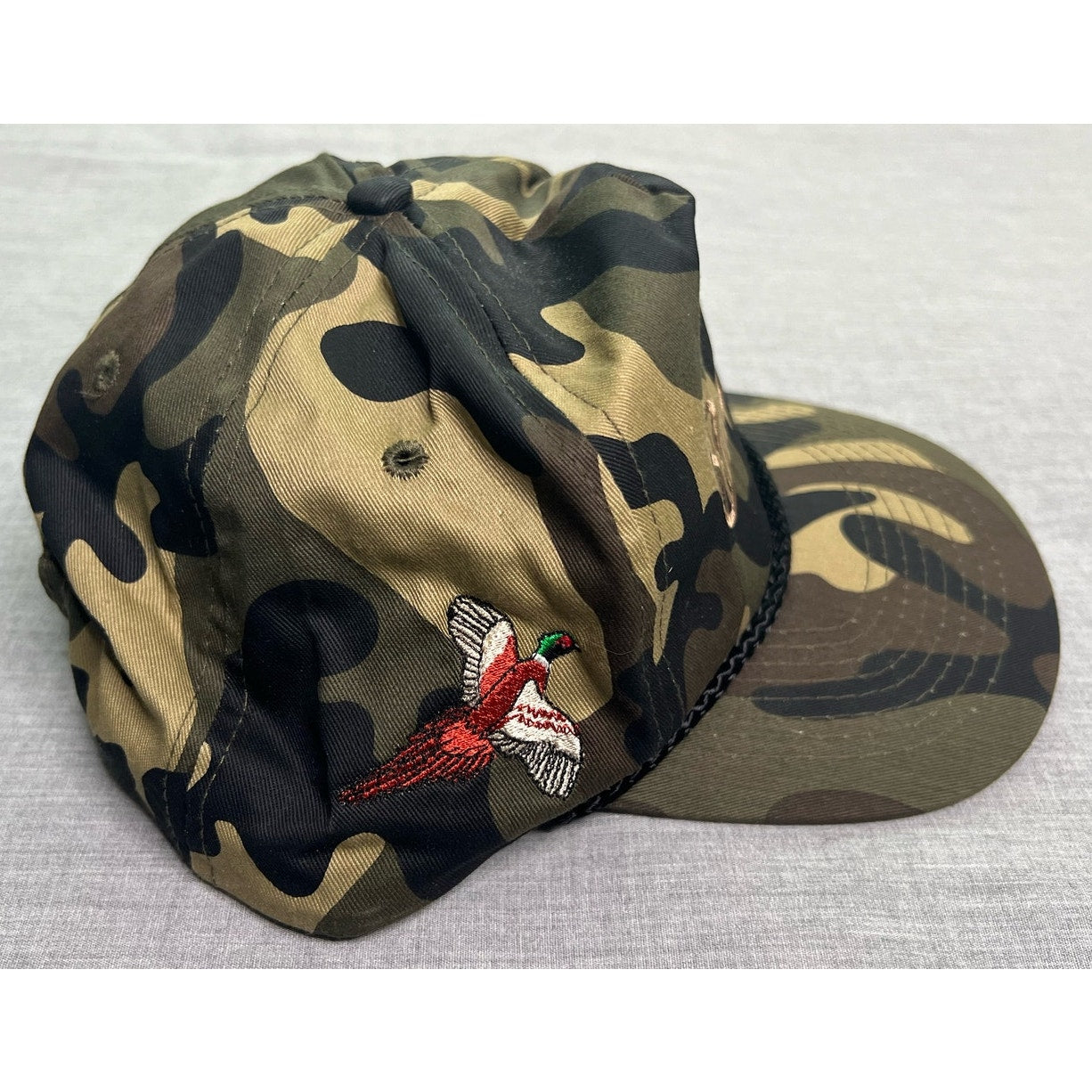Vintage Mills Auto Group Pheasant Camo Hunting Snapback Hat
