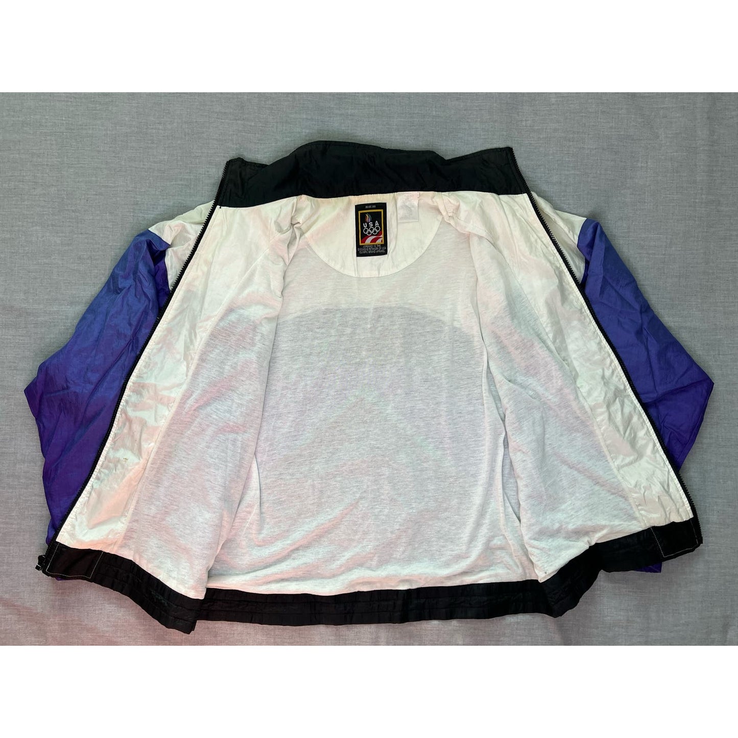Vintage 90s JC Penney Olympic Full Zip Lined Windbreaker Jacket Medium