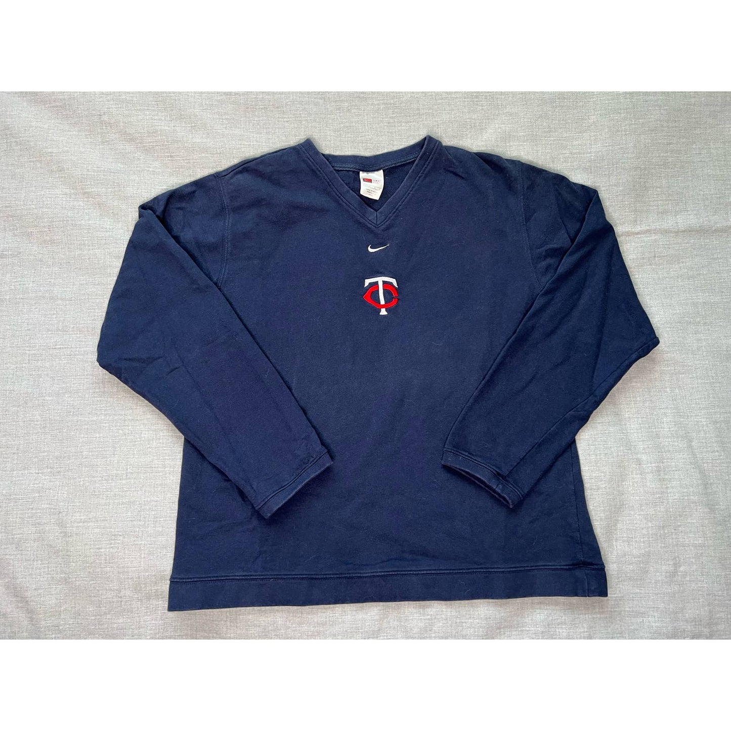 Minnesota Twins Center Check Nike Pullover Sweatshirt Womens Large