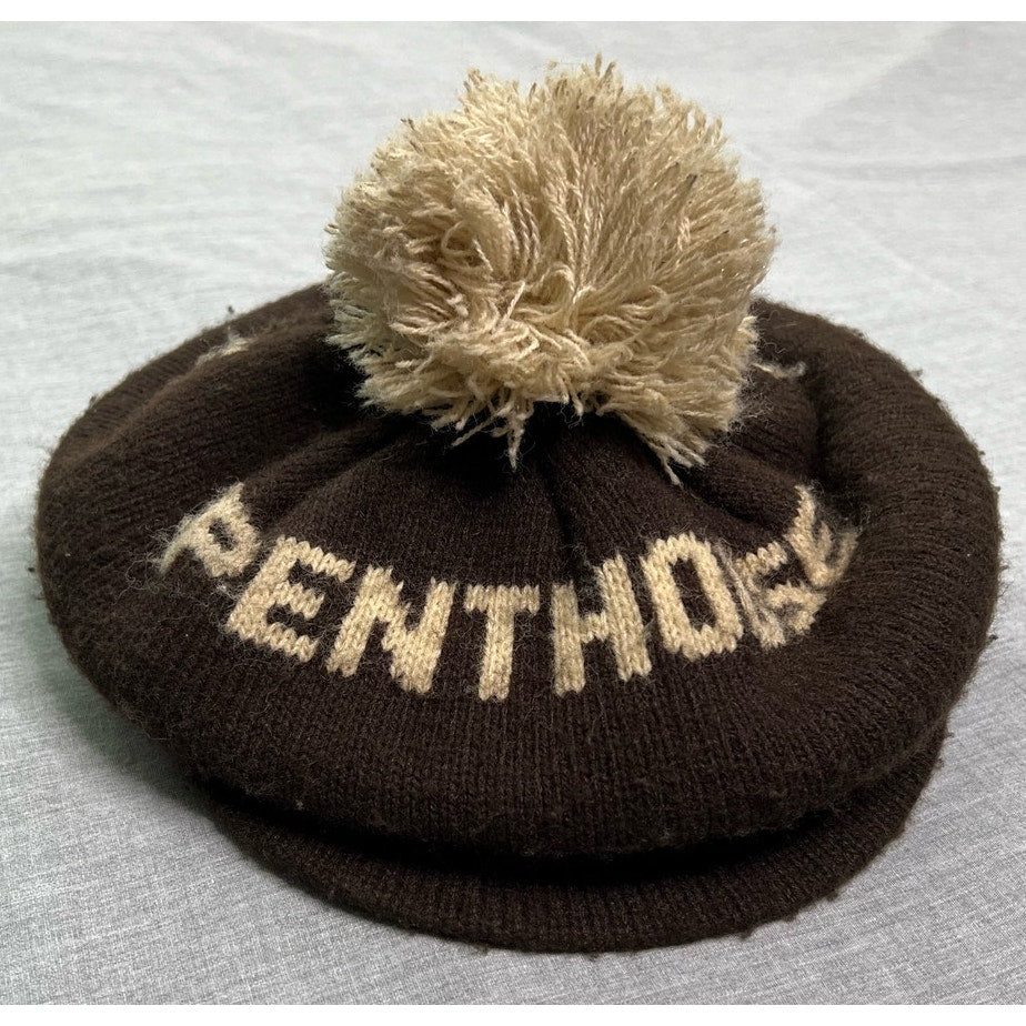 Vintage Penthouse Pom Pom Newsboy Flat Cap Hat