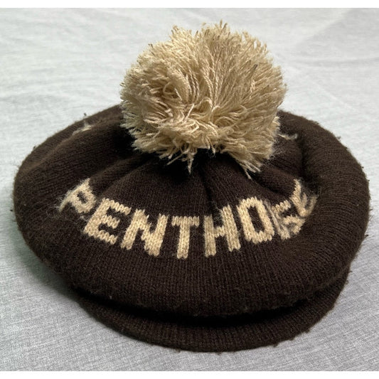 Vintage Penthouse Pom Pom Newsboy Flat Cap Hat