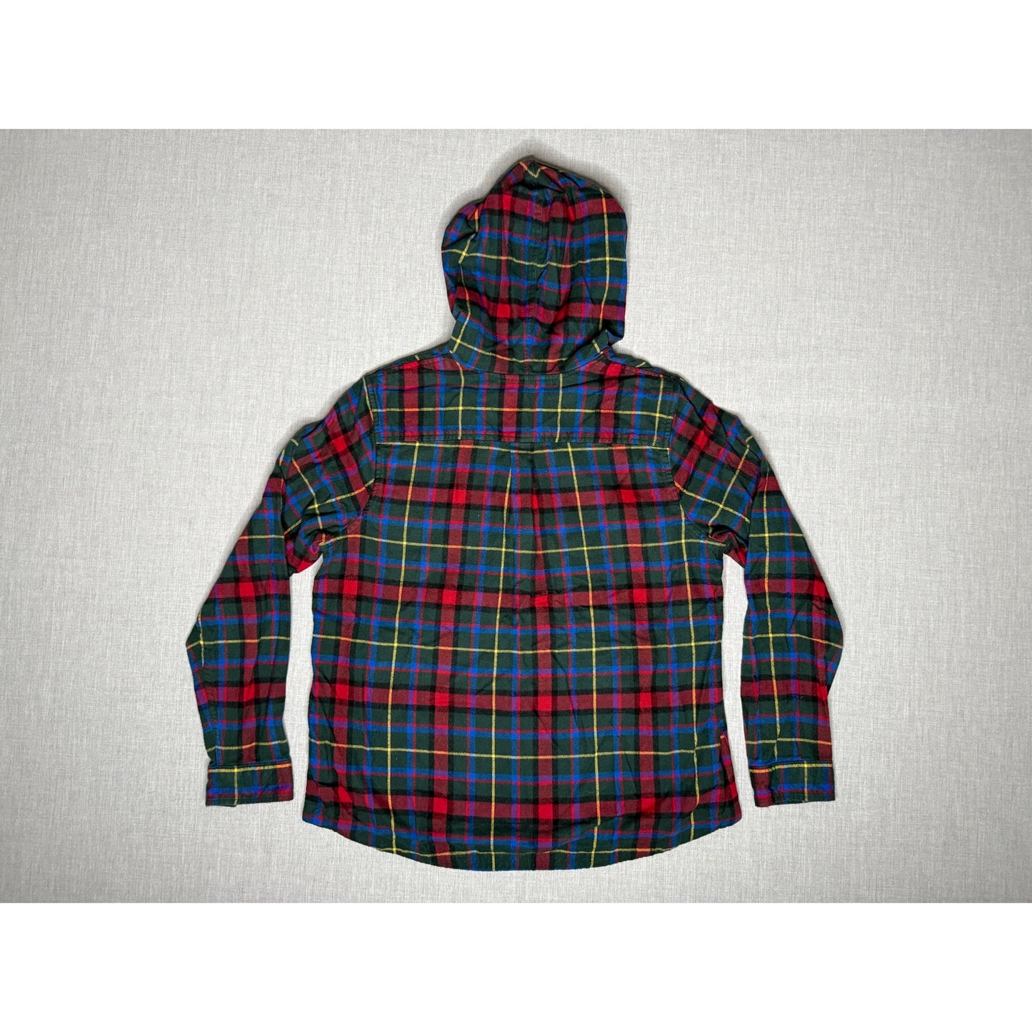 LL Bean Relaxed Fit Full Zip Hooded Flannel Shirt Women’s Large