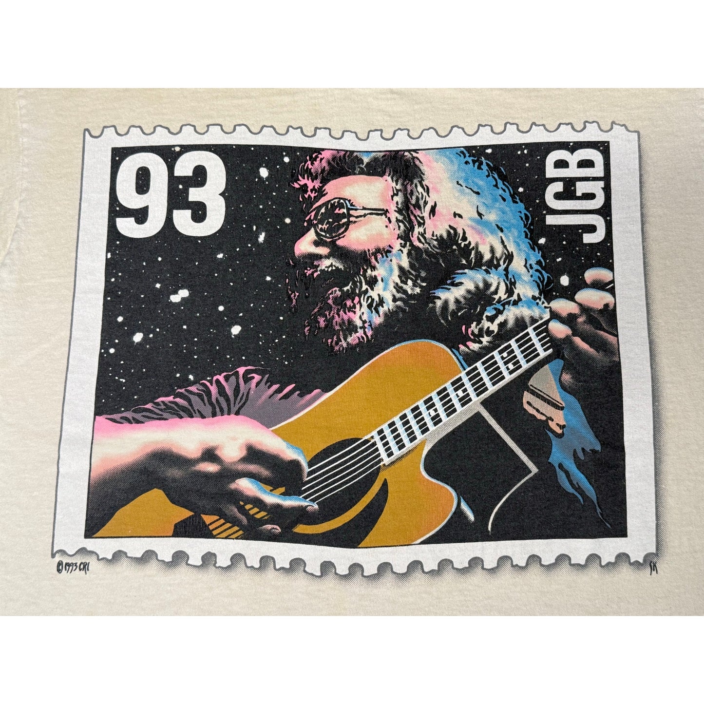 Vintage 1993 Jerry Garcia Band Grateful Dead Stamp Single Stitch T-shirt Large