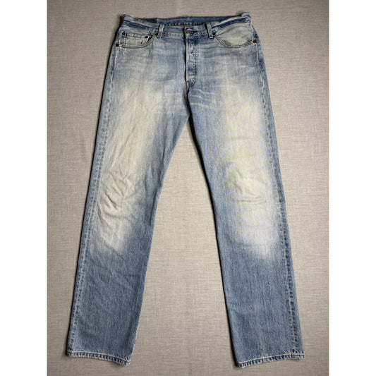 Vintage Levi's 501 Original Straight Fit Light Wash Jeans 34x36