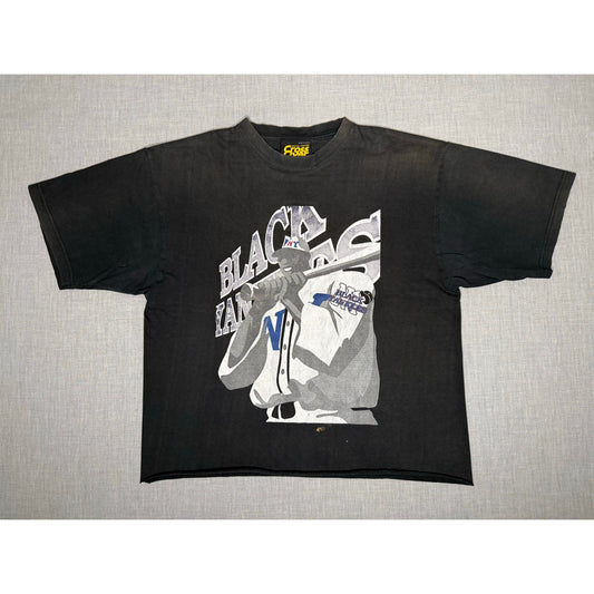 Vintage Black Yankees Negro League Baseball Cross Over Cropped T-shirt XL