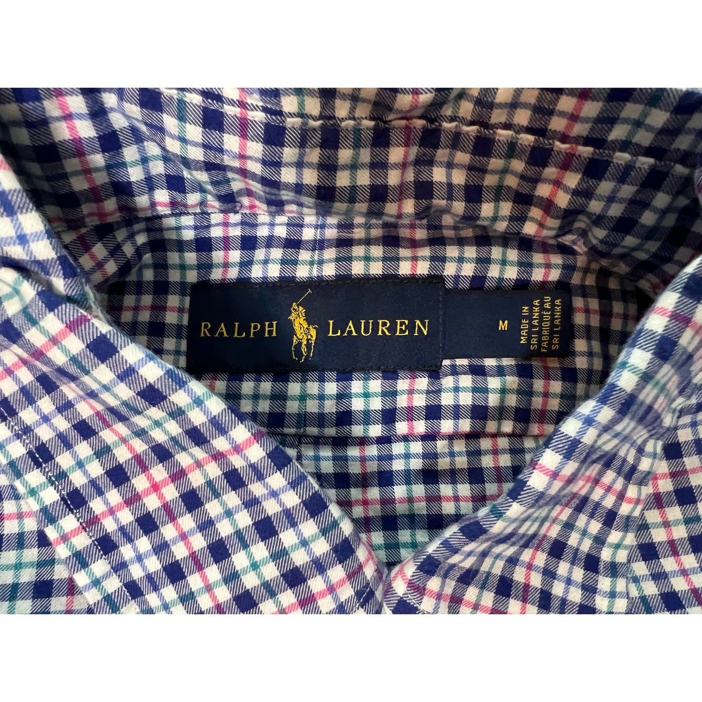 Polo Ralph Lauren Plaid Button Down Dress Shirt Medium