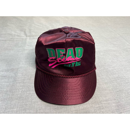 Vintage Dead Stiks Rock and Roll Satin Adjustable Hat