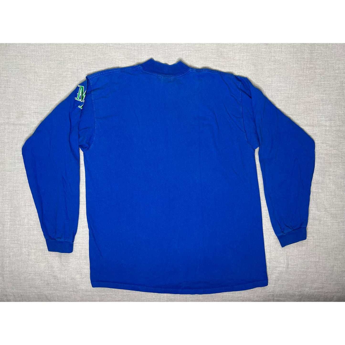 Vintage MA Collar Logo Embroidered Long Sleeve Shirt XL