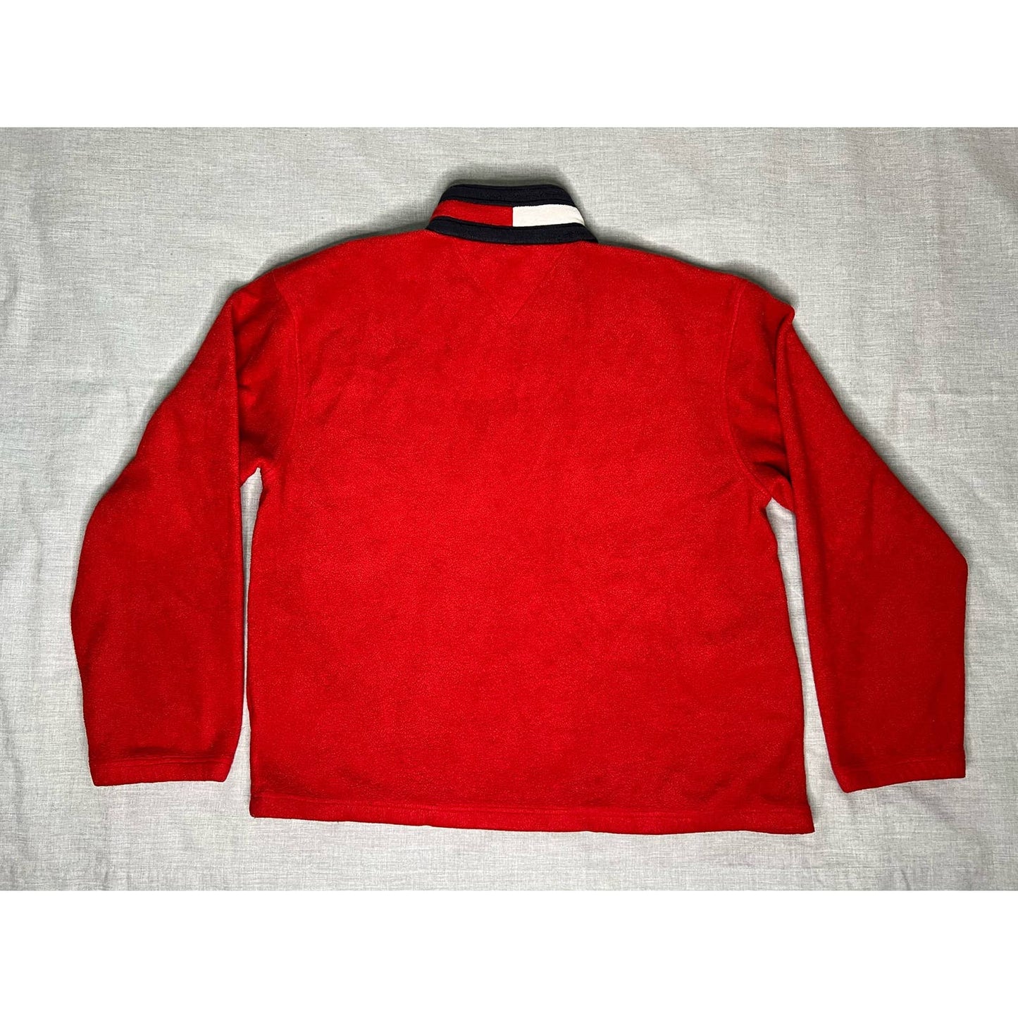 Vintage 90s Tommy Hilfiger Quarter Zip Sherpa Fleece Sweatshirt XL