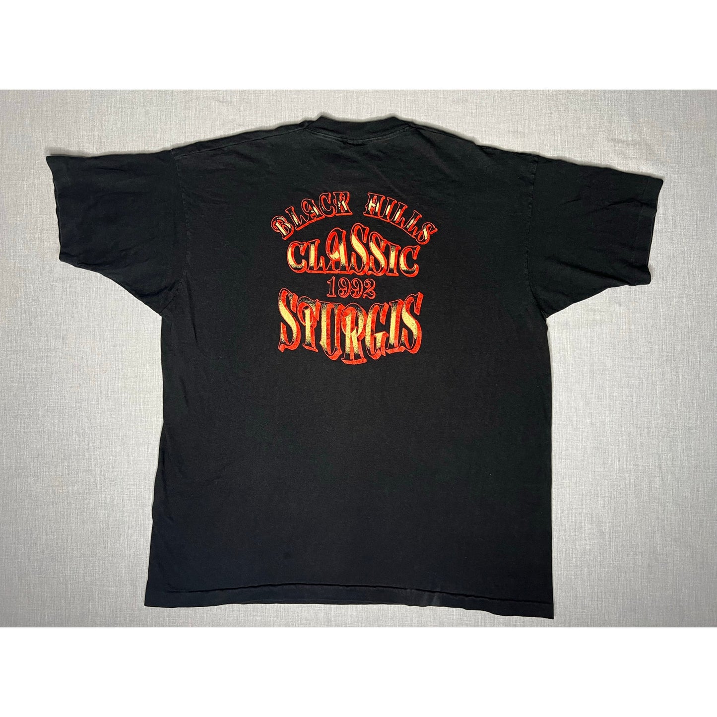 Vintage 1992 Sturgis Black Hills Motorcycle Rally Single Stitch T-shirt 3XL