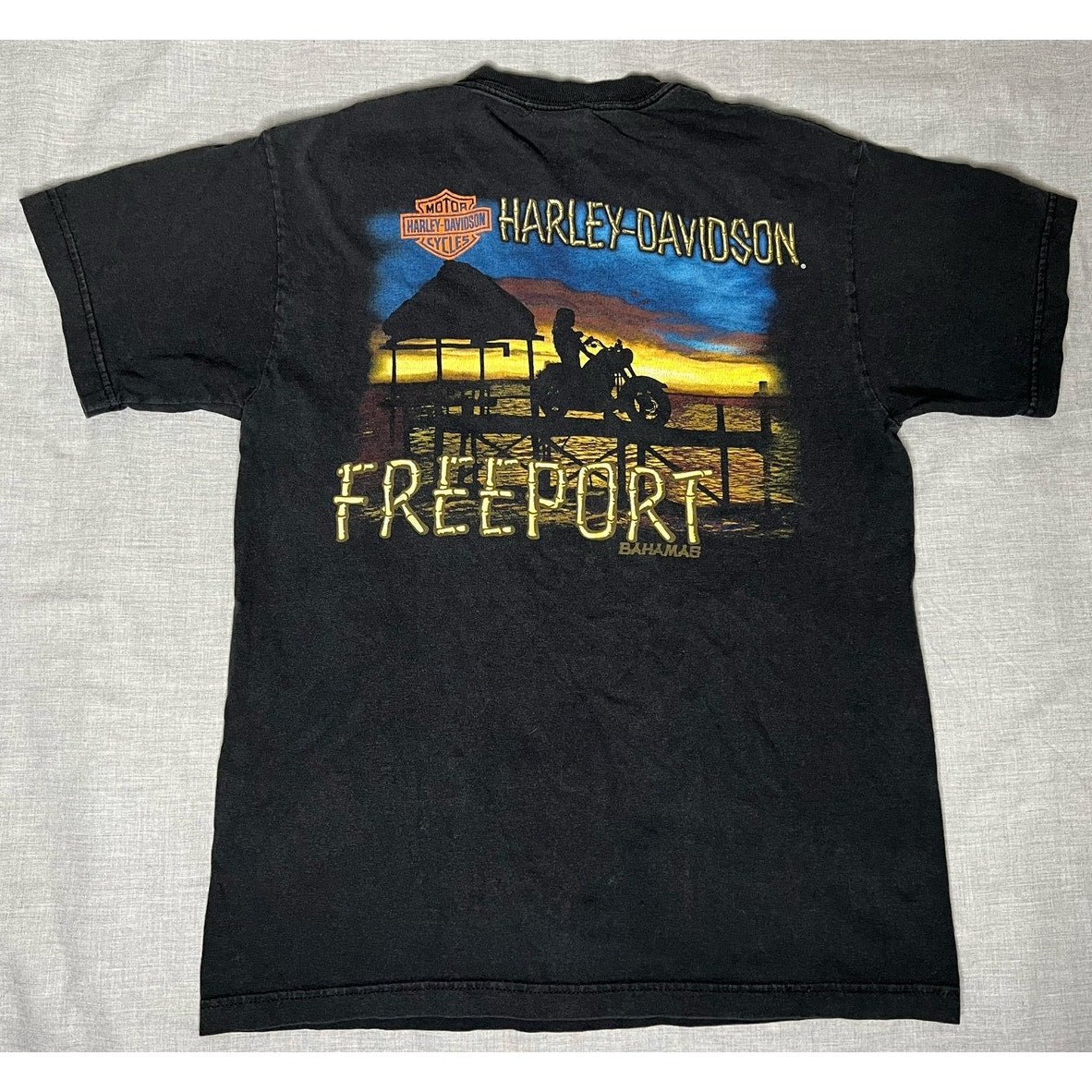 Harley Davidson Freeport Bahamas Double Sided T-shirt Medium