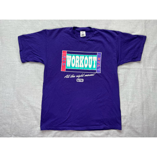 Vintage 90s NFL Football Workout GTE Telephone T-shirt XL