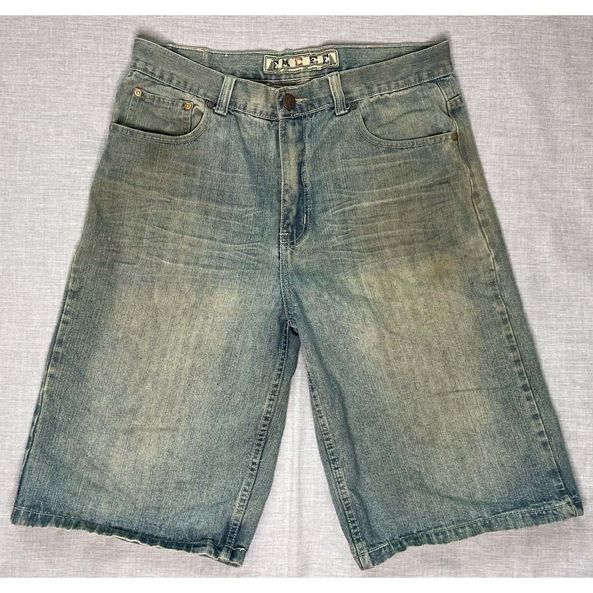 Emcee Premium Denim Flap Pocket Jean Shorts 36