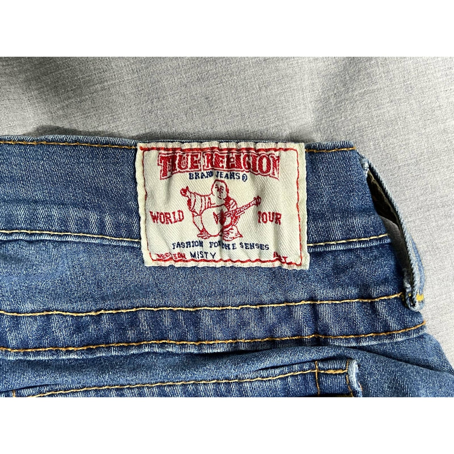 True Religion Pocket Flap Misty Skinny Jeans Womens 25