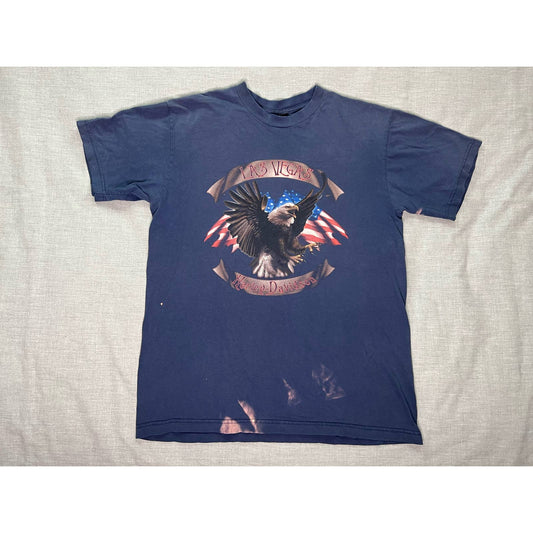 Harley Davidson Las Vegas Nevada Eagle USA Flag T-shirt Large