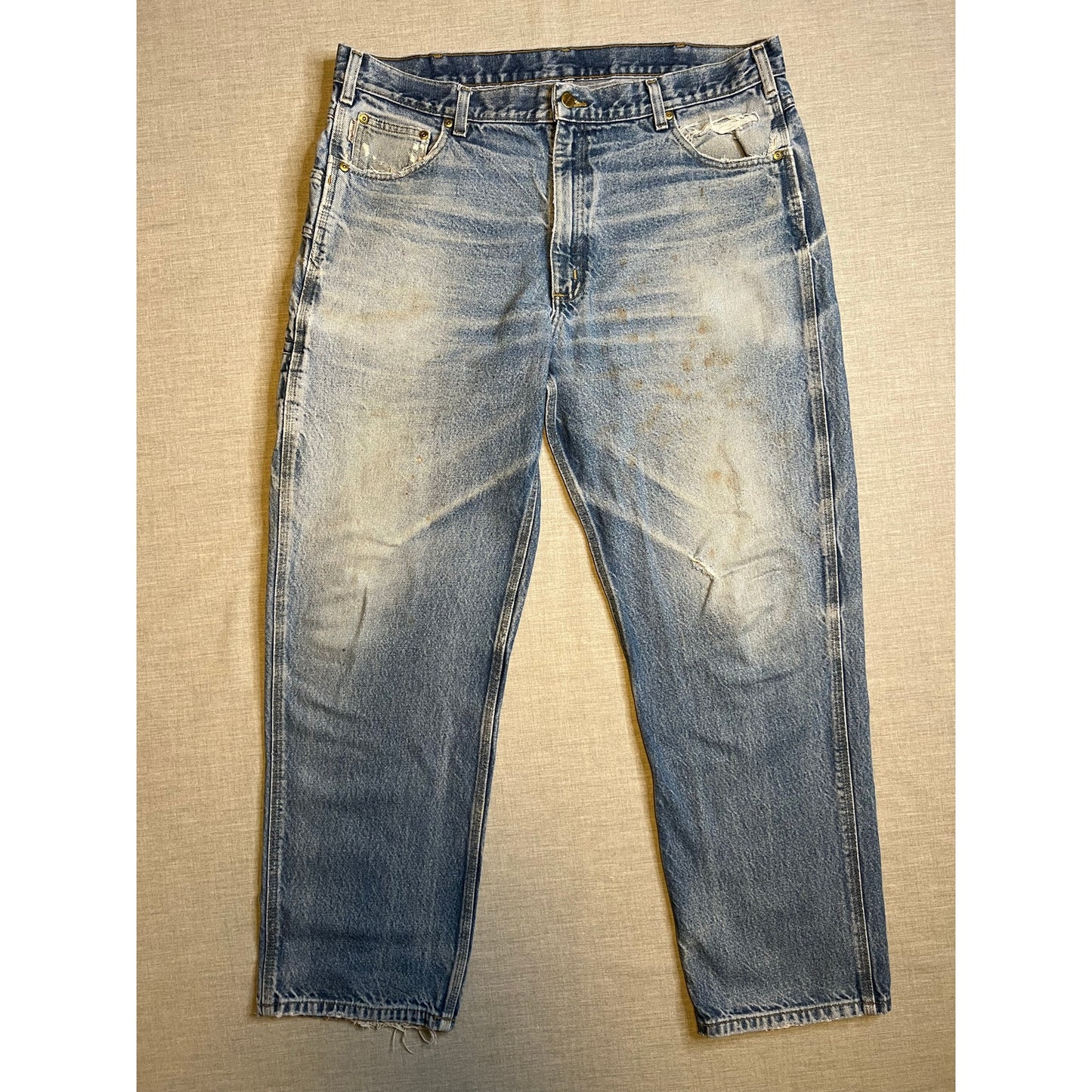 Carhartt Faded Carpenter Workwear Jeans 40x32