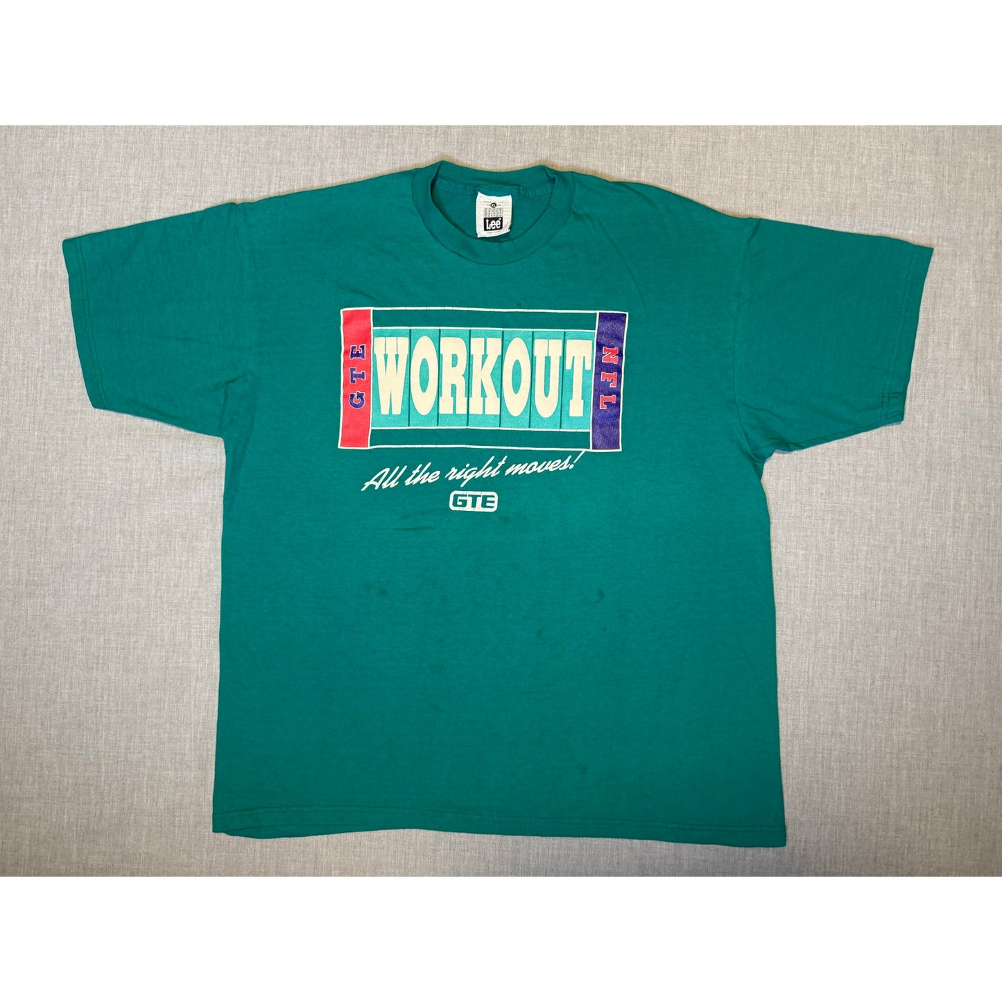 Vintage 90s NFL Football Workout GTE Telephone T-shirt XL