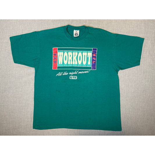 Vintage 90s NFL Football Workout GTE Telephone T-shirt XL
