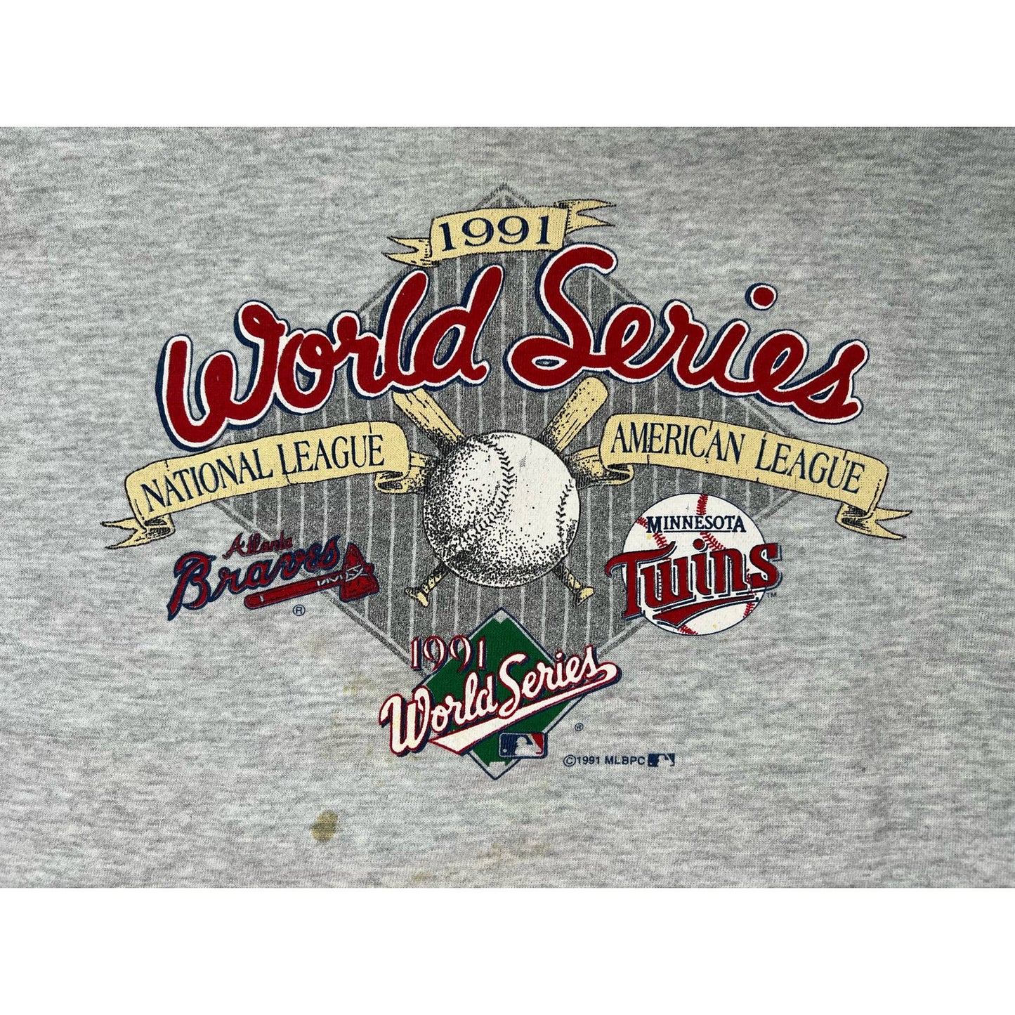 Vintage 1991 Minnesota Twins World Series Crewneck Sweatshirt Large