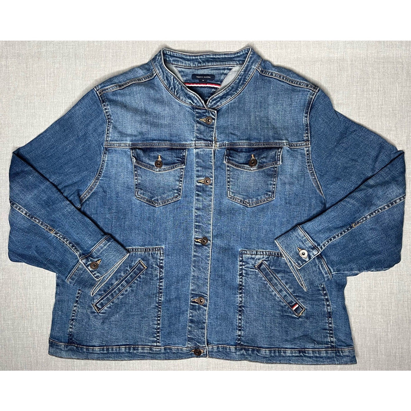 Vintage Y2K Tommy Hilfiger 4 Pocket Denim Jean Jacket Women's 2X
