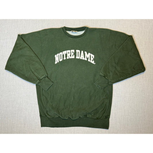 Vintage Notre Dame Fighting Irish Pullover Crewneck Sweatshirt Large