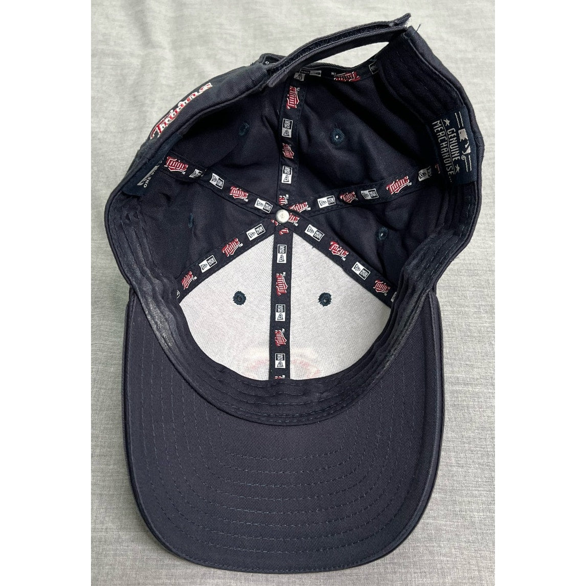 Minnesota Twins All Over Logo Strapback Hat New Era MLB Cap
