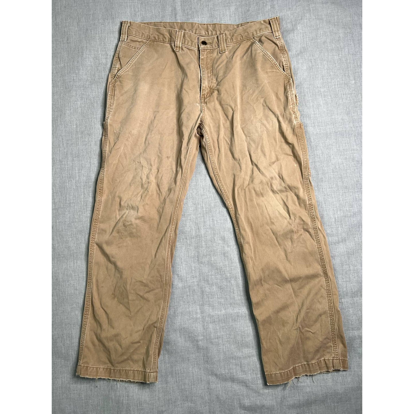 Carhartt Relaxed Fit Tan Carpenter Work Pants B324 DKH 38x30