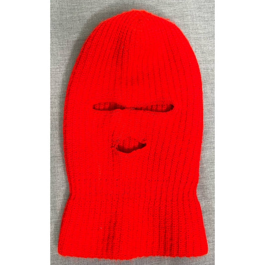 Red Knit Ski Mask Balaclava One Size Fits Most
