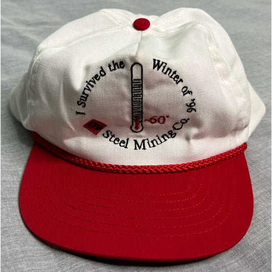 Vintage Survived the Winter of 96 Steel Mining Snapback Hat