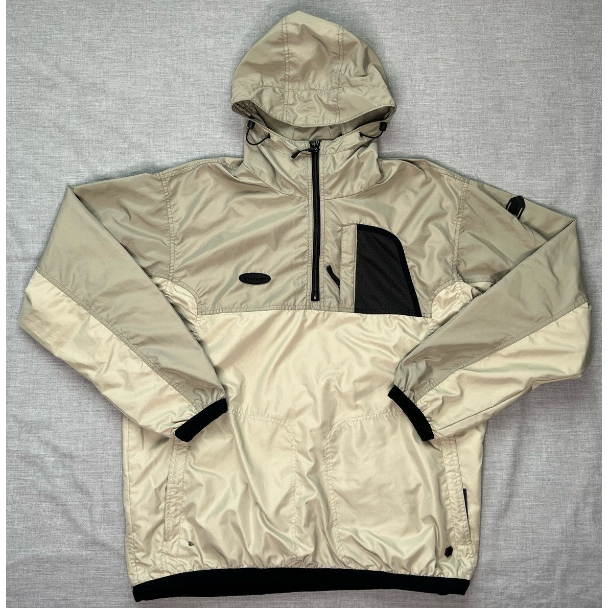 Columbia Quarter Zip Hooded Pullover Windbreaker Jacket Large