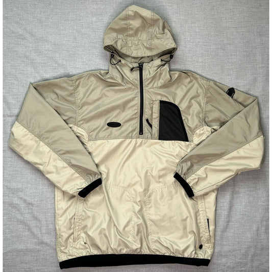Columbia Quarter Zip Hooded Pullover Windbreaker Jacket Large