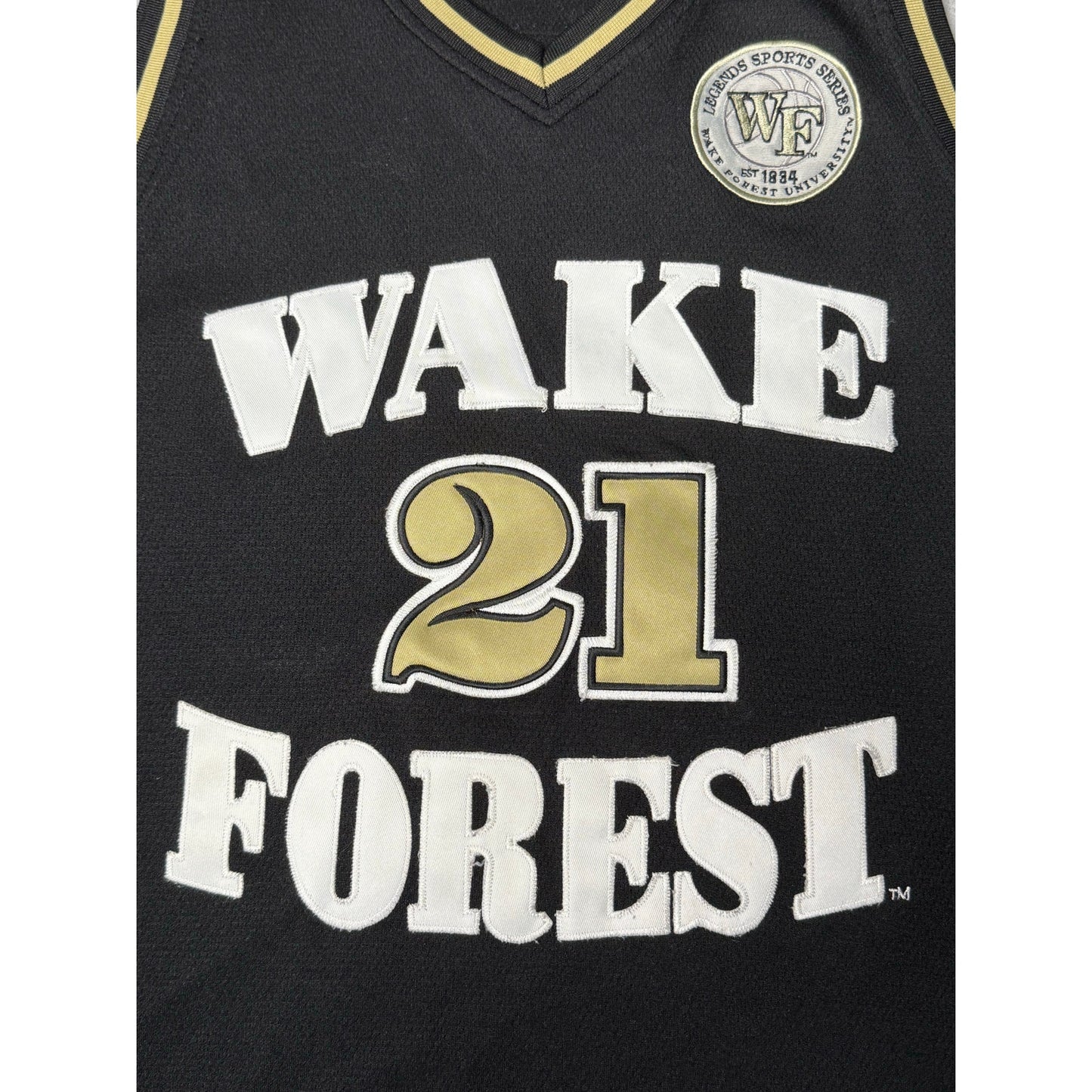 Vintage 90s Tim Duncan Wake Forest NCAA College Basketball Jersey Large