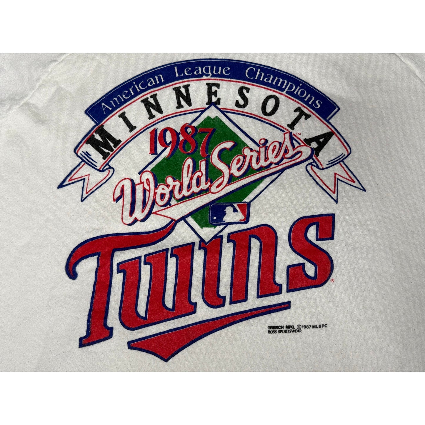 Vintage 1987 Minnesota Twins World Series Pullover Crewneck Sweatshirt XL