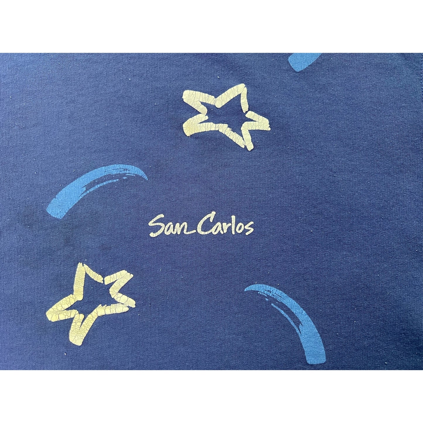 Vintage San Carlos California Star Print Crewneck Sweatshirt Large