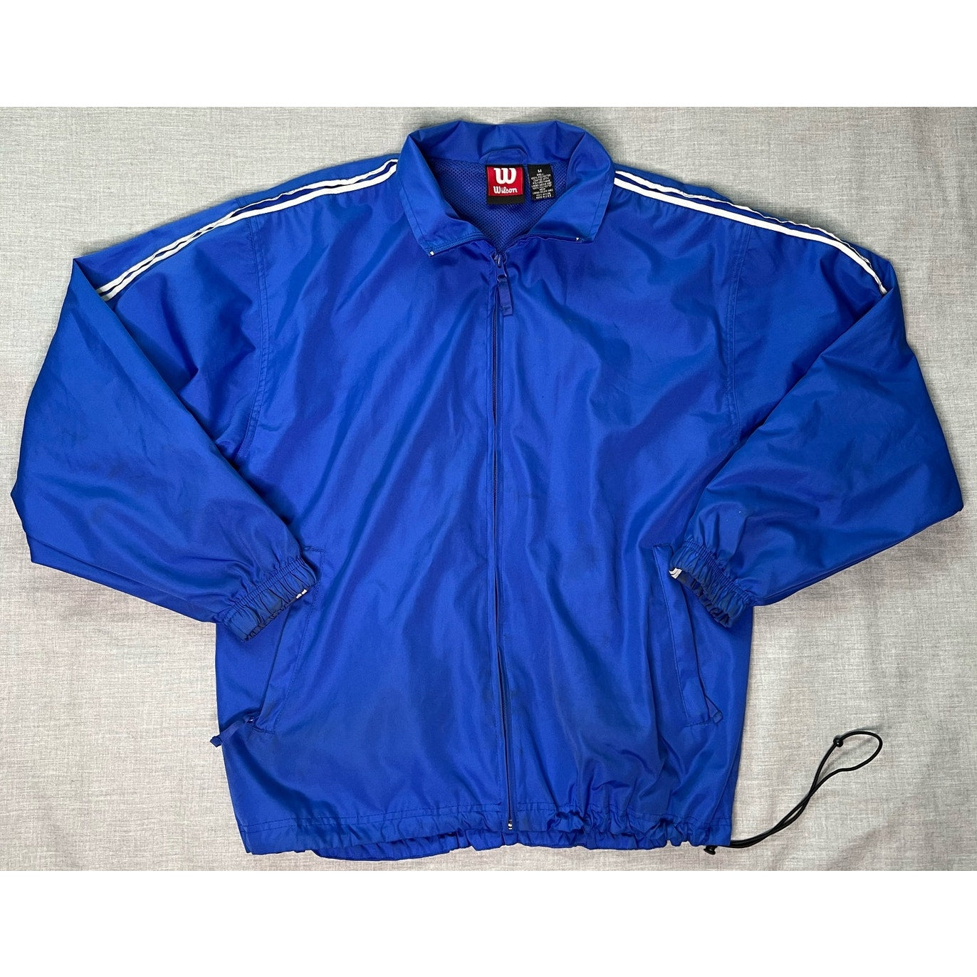 Vintage Wilson Windbreaker Full Zip Athletic Jacket Medium