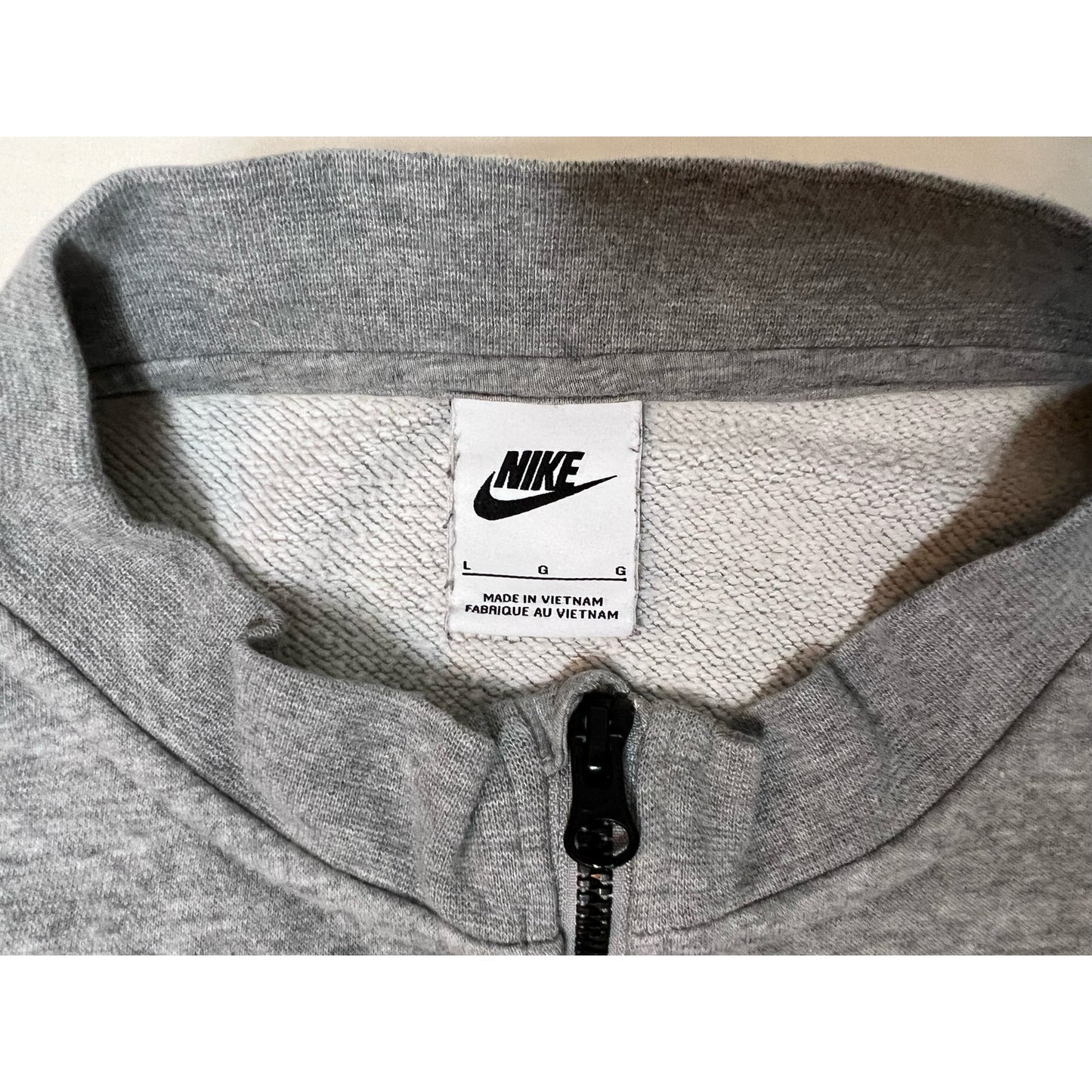 Nike Full Zip Hoodless Baggy Sweatshirt Large