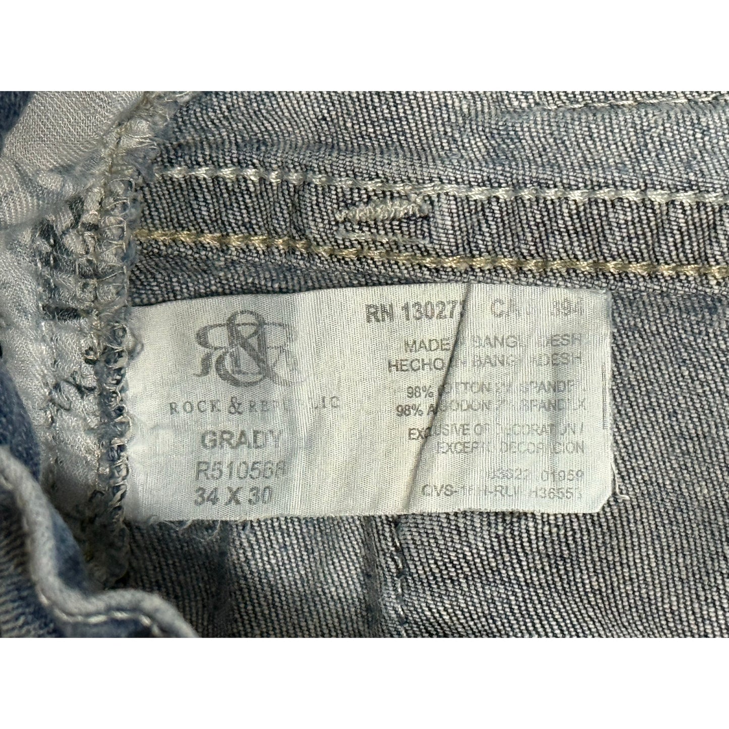 Rock & Republic Grady Relaxed Straight Jeans 34x30