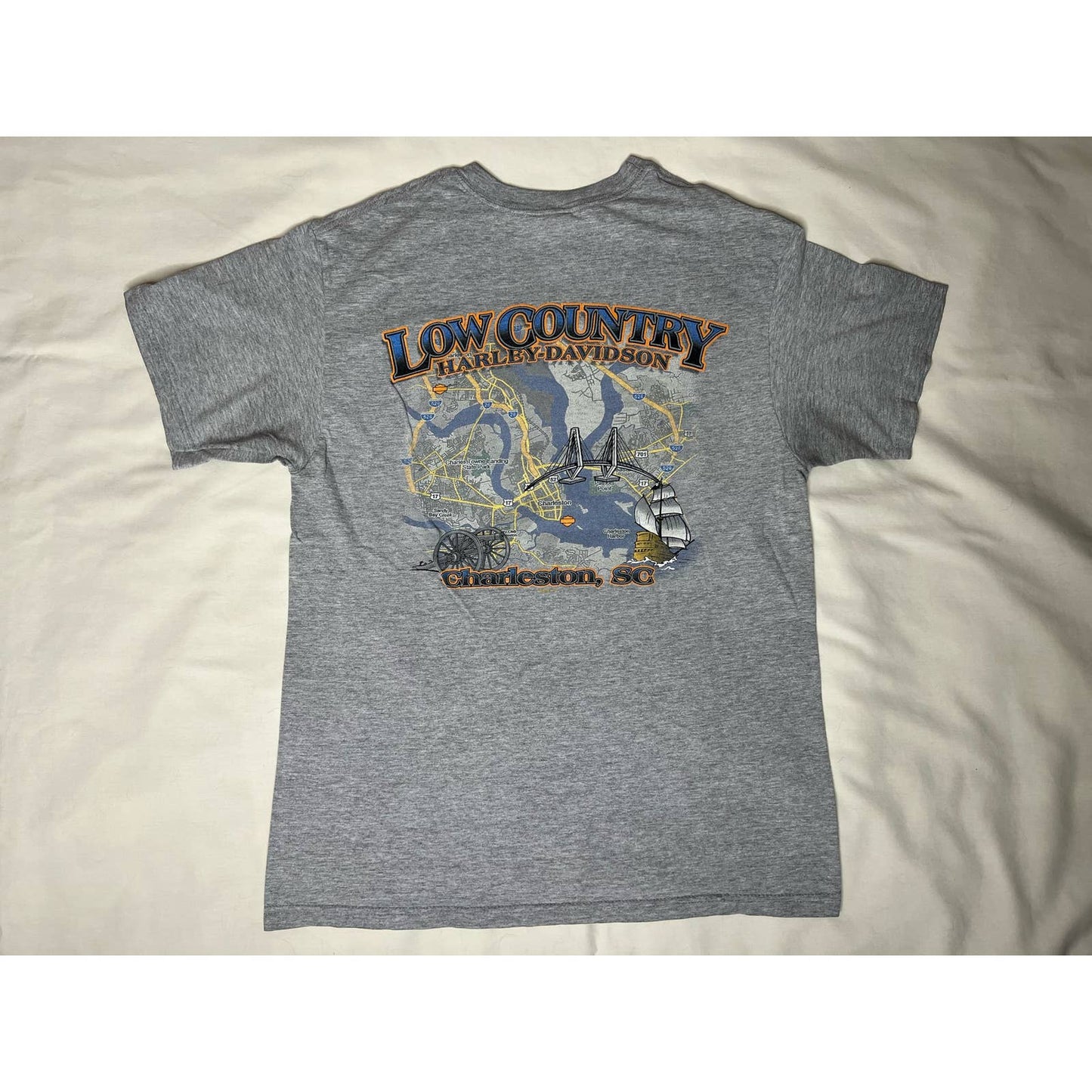 Harley Davidson Low Country Charleston South Carolina T-shirt Medium